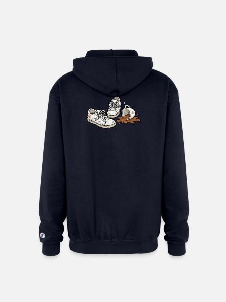 Coffee Spill Sneakers - Champion Unisex Full Zip Hoodie - navy
