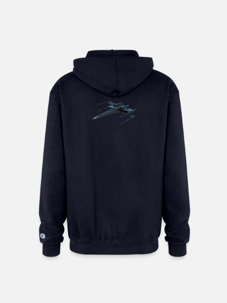Stealth Fighter Jet Design - Champion Unisex Full Zip Hoodie - navy