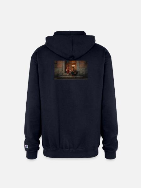 Stairs Exchange Quiet Kindness - Champion Unisex Full Zip Hoodie - navy