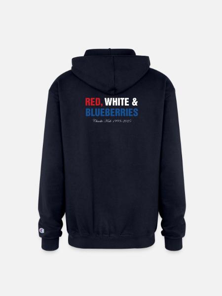 Red White Blueberries - Champion Unisex Full Zip Hoodie - navy