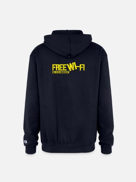 Wi-Fi is Innocent - Champion Unisex Full Zip Hoodie - navy