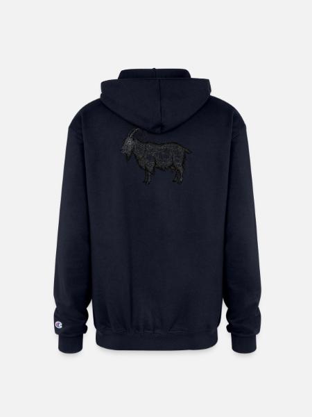 Midnight Nebula Goat - Champion Unisex Full Zip Hoodie - navy