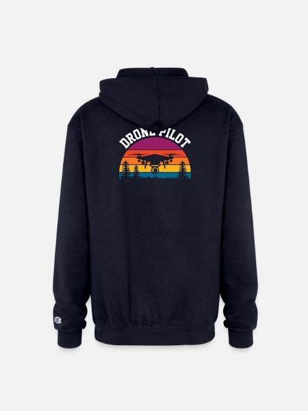 Drone Pilot - Champion Unisex Full Zip Hoodie - navy