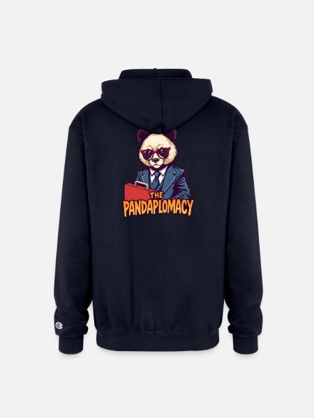 Pandaplomacy Suit Style - Champion Unisex Full Zip Hoodie - navy
