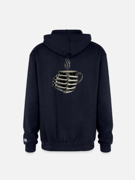 Skeleton Hands Embrace Steam Mug - Champion Unisex Full Zip Hoodie - navy