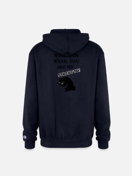 Strength Burst Comic Style - Champion Unisex Full Zip Hoodie - navy