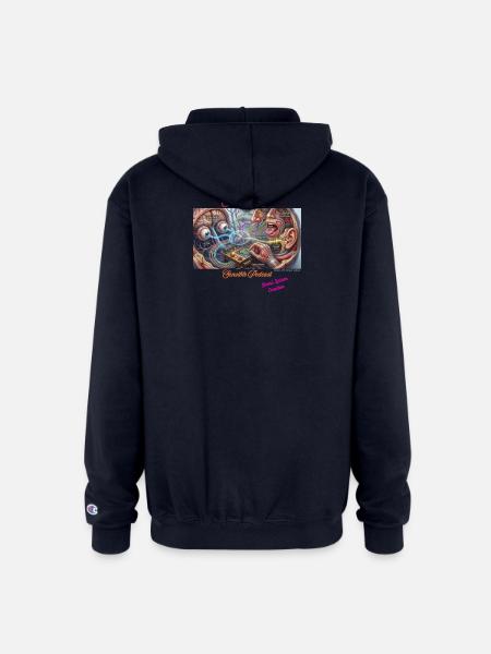 Cell- Sense - Champion Unisex Full Zip Hoodie - navy
