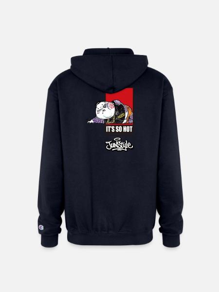 JunStyle Premium Streetwear Fury Heatwave 08 - Champion Unisex Full Zip Hoodie - navy