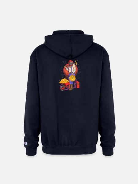 Fuse crypto culture with streetwear attitude - Champion Unisex Full Zip Hoodie - navy
