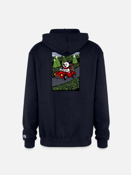 snowman blue sky version - Champion Unisex Full Zip Hoodie - navy