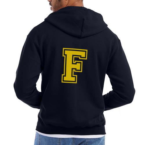Letter F – Capital Athletic Alphabet Monogram - Champion Unisex Full Zip Hoodie