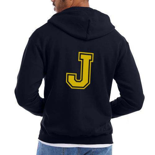 Letter J – Capital Athletic Alphabet Monogram - Champion Unisex Full Zip Hoodie