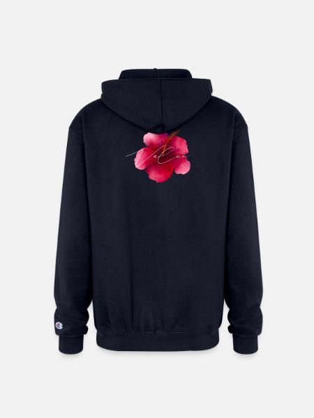 Value Flower - Champion Unisex Full Zip Hoodie - navy