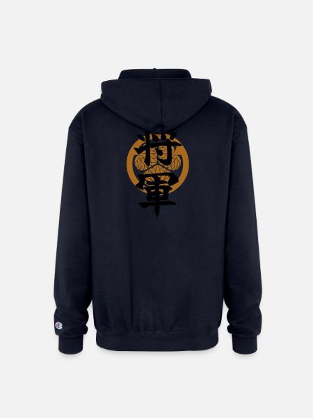 SHOGUN -Samurai Emblem Design - Japanese Kanji - Champion Unisex Full Zip Hoodie - navy