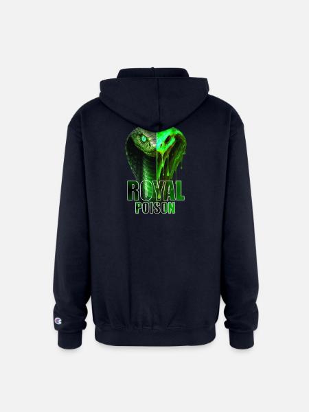 Royal Poison Serpent Split - Champion Unisex Full Zip Hoodie - navy