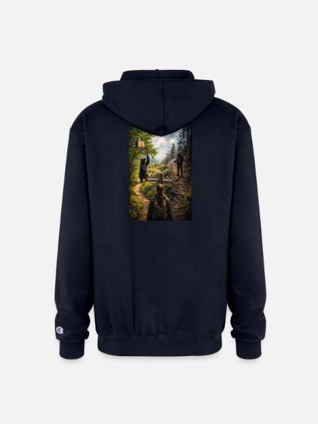 Choose the bear - Champion Unisex Full Zip Hoodie - navy