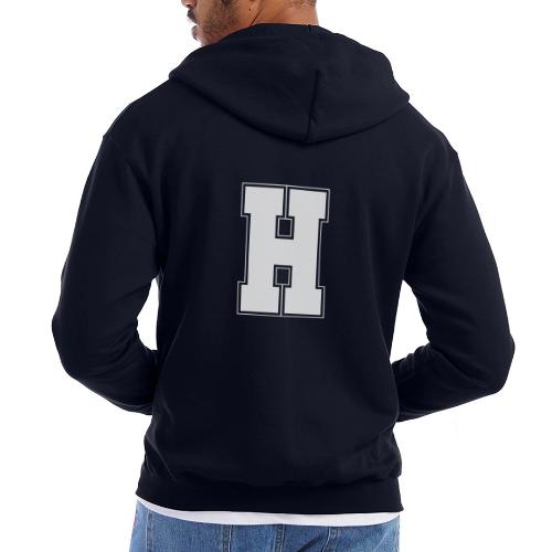 White Letter H – Varsity Alphabet Monogram - Champion Unisex Full Zip Hoodie