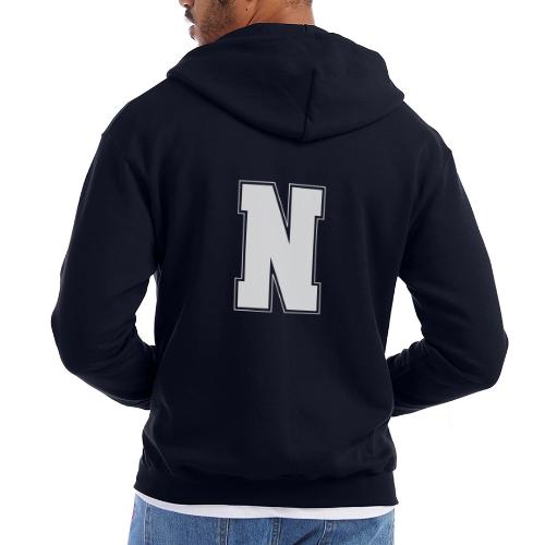 White Letter N – Varsity Alphabet Monogram - Champion Unisex Full Zip Hoodie
