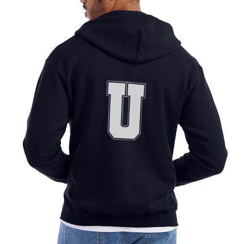 White Letter U – Varsity Alphabet Monogram - Champion Unisex Full Zip Hoodie