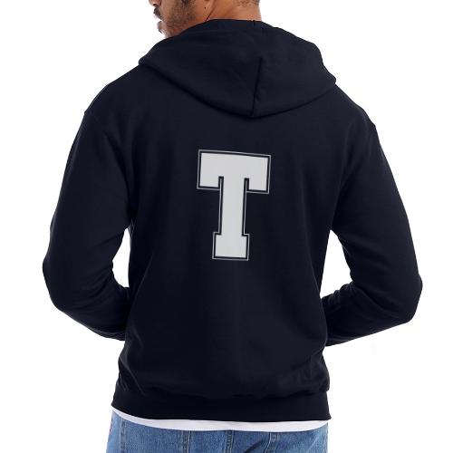 White Letter T – Varsity Alphabet Monogram - Champion Unisex Full Zip Hoodie