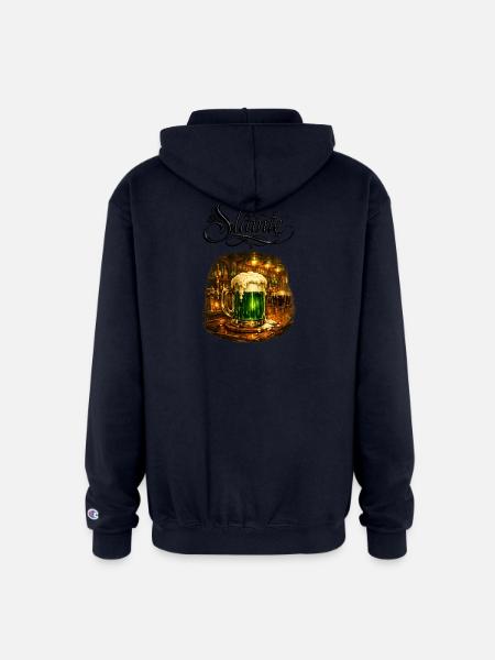 Emerald Draft in Rustic Tavern - Champion Unisex Full Zip Hoodie - navy
