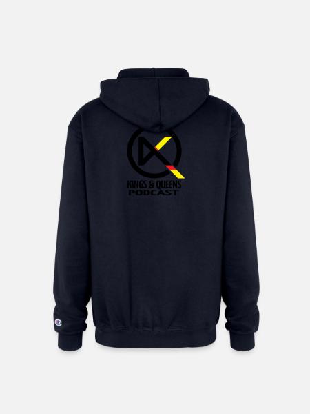 Diagonal Stripes in Dawn - Champion Unisex Full Zip Hoodie - navy
