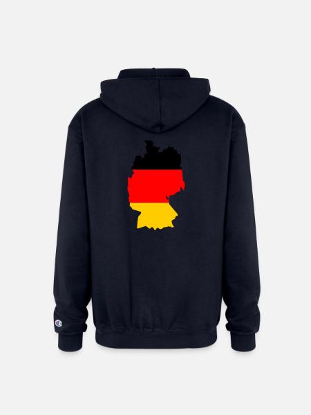 germany - Champion Unisex Full Zip Hoodie - navy