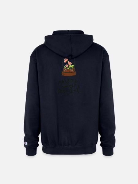 Terrarium Bloom Moment - Champion Unisex Full Zip Hoodie - navy