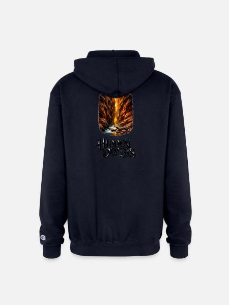 Hidden Depths Canyon Glow - Champion Unisex Full Zip Hoodie - navy
