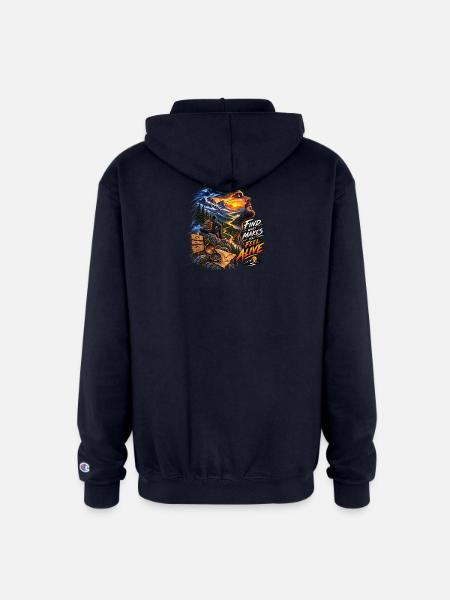 Feel Alive Summit Adventure - Champion Unisex Full Zip Hoodie - navy