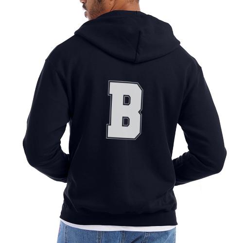 White Letter B – Varsity Alphabet Monogram - Champion Unisex Full Zip Hoodie