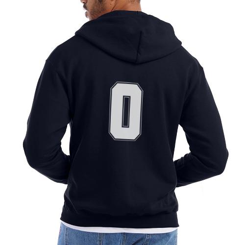 White Number 0 – Varsity Font - Champion Unisex Full Zip Hoodie