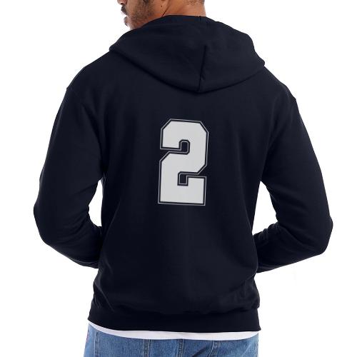White Number 2 – Varsity Font - Champion Unisex Full Zip Hoodie