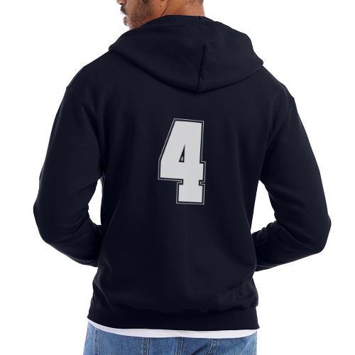 White Number 4 – Varsity Font - Champion Unisex Full Zip Hoodie