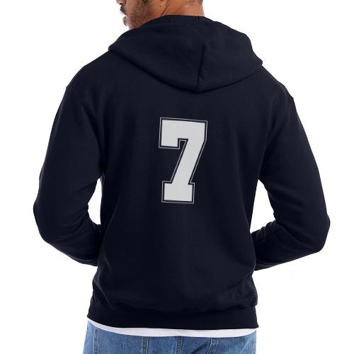 White Number 7 – Varsity Font - Champion Unisex Full Zip Hoodie