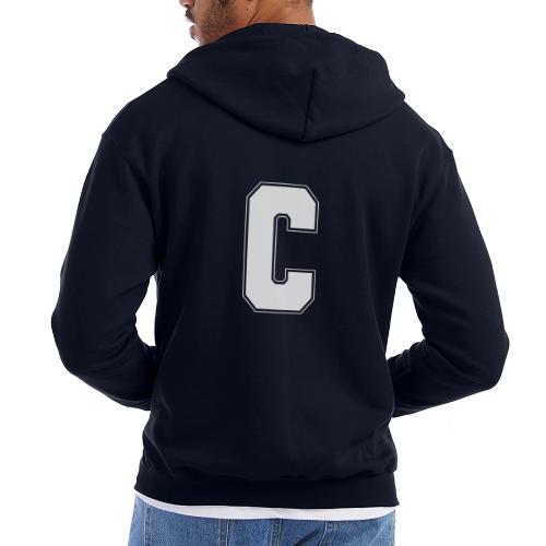 White Letter C – Varsity Alphabet Monogram - Champion Unisex Full Zip Hoodie