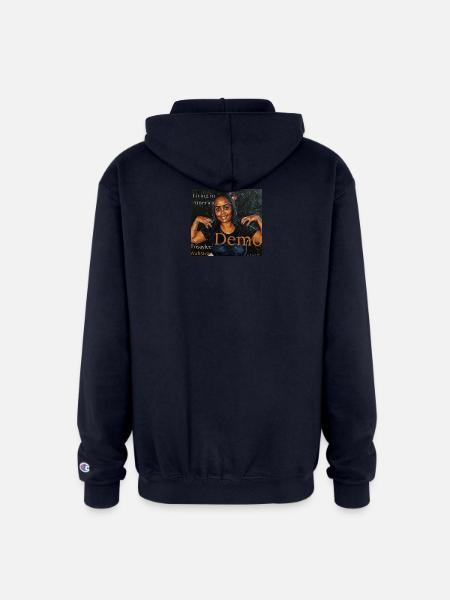 Living in America Portrait Tee - Champion Unisex Full Zip Hoodie - navy