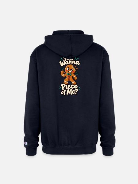 Gingerbread Feisty Phrase - Champion Unisex Full Zip Hoodie - navy