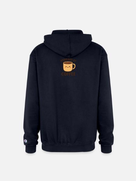Adorable Coffee Power Emblem - Champion Unisex Full Zip Hoodie - navy