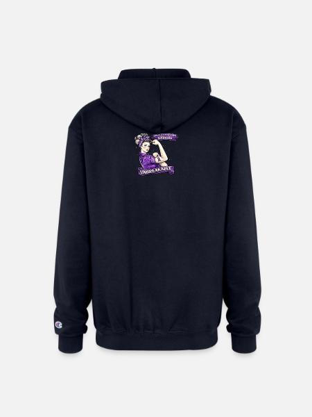 Unbreakable Sjögren's Warrior - Champion Unisex Full Zip Hoodie - navy