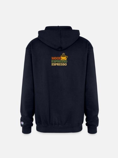 Mood Espresso Coffee Design - Champion Unisex Full Zip Hoodie - navy