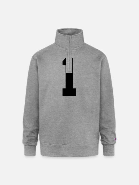 1 - Champion Unisex 1/4 Zip Pullover Sweatshirt - heather gray