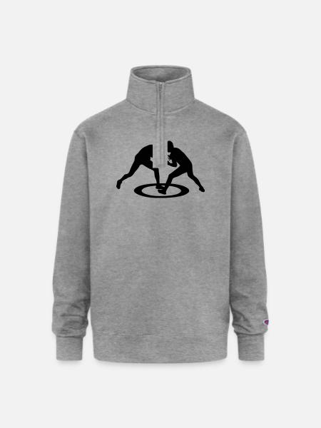 Wrestling, freestyle wrestling - Champion Unisex 1/4 Zip Pullover Sweatshirt - heather gray
