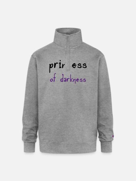 Princess of Darkness - Champion Unisex 1/4 Zip Pullover Sweatshirt - heather gray