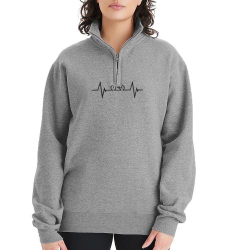 Bicycle Hearbeat - Champion Unisex 1/4 Zip Pullover Sweatshirt