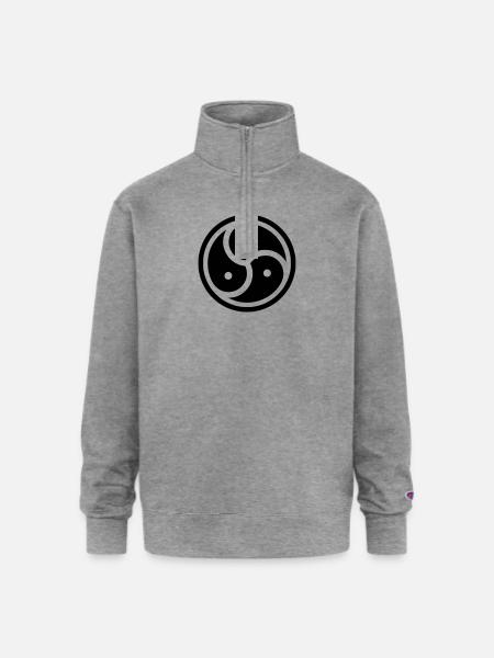 Kink Community Symbol - Champion Unisex 1/4 Zip Pullover Sweatshirt - heather gray