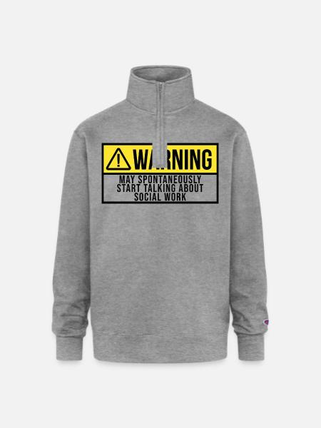 Social Work - Champion Unisex 1/4 Zip Pullover Sweatshirt - heather gray