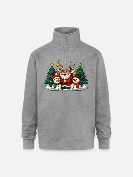 DISEÑO_NAVIDEÑO - Champion Unisex 1/4 Zip Pullover Sweatshirt - heather gray