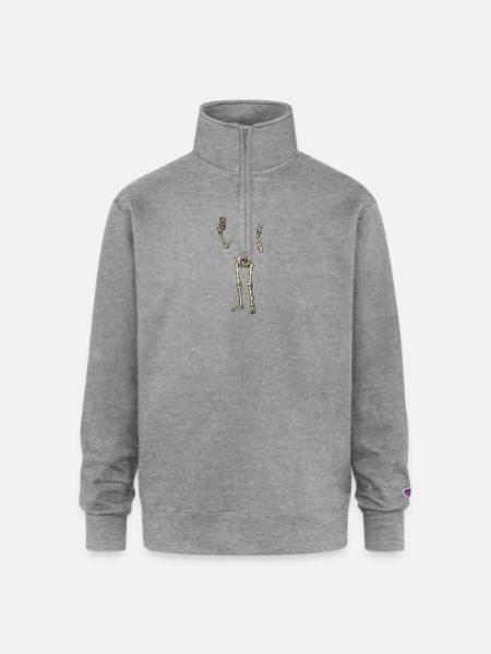 selfie - Champion Unisex 1/4 Zip Pullover Sweatshirt - heather gray