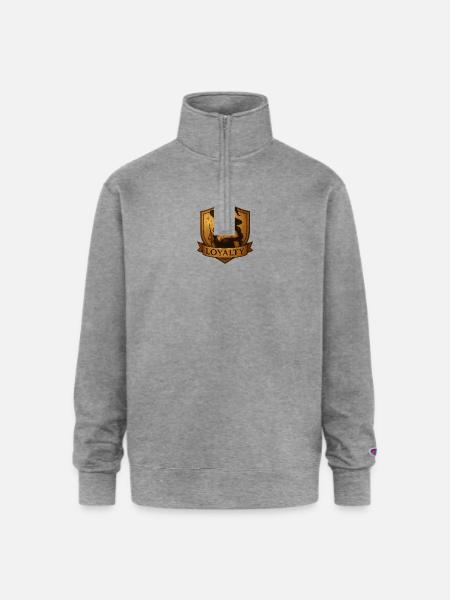 Witch Loyalty Shield Emblem - Champion Unisex 1/4 Zip Pullover Sweatshirt - heather gray